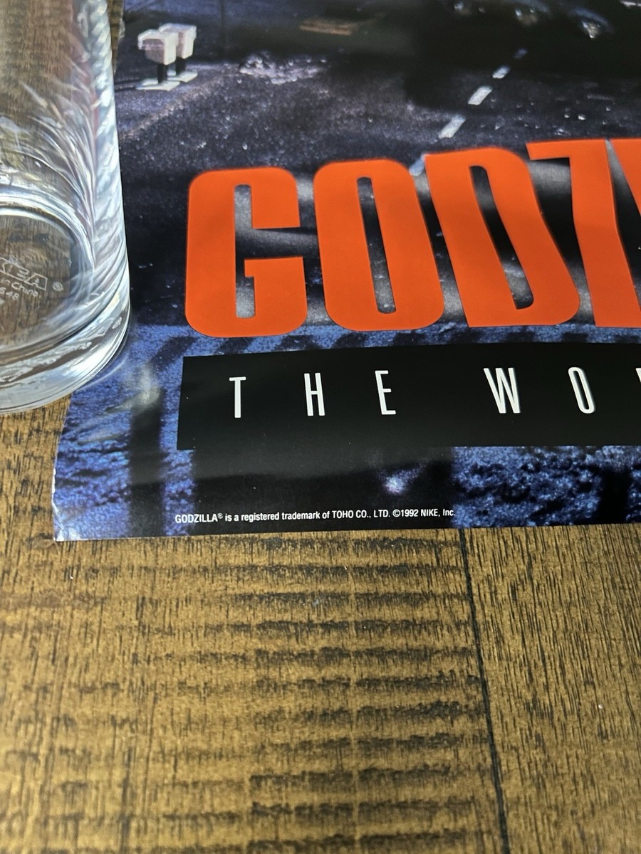 1992 Nike Charles Barkley Vs Godzilla Poster Never Hung No Holes