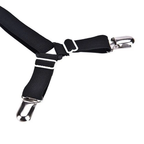 6 Seiten Einstellbar Elastisch Bettlakenspanner mit Metallklammern Criss Cross - Bild 3 von 3
