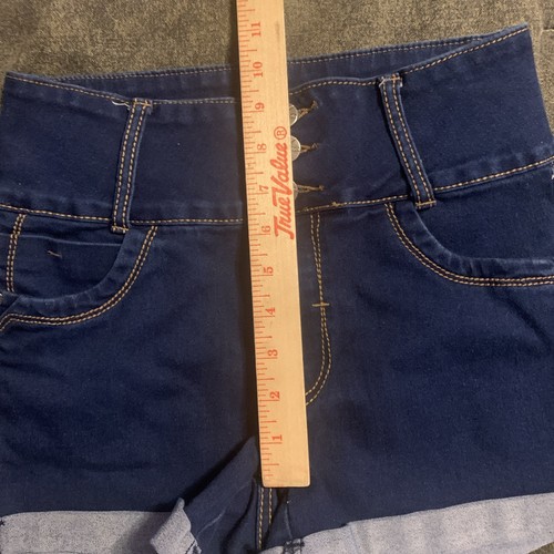 Blaue Stretch-Denimshorts Damen Junior At Seven mit Bündchen Größe 7 Artikel #1380 - Bild 8 von 10