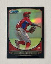 2013 Bowman Chrome Mini Black Refractors #117 Roman Quinn SP REF /25 Rookie ‘13