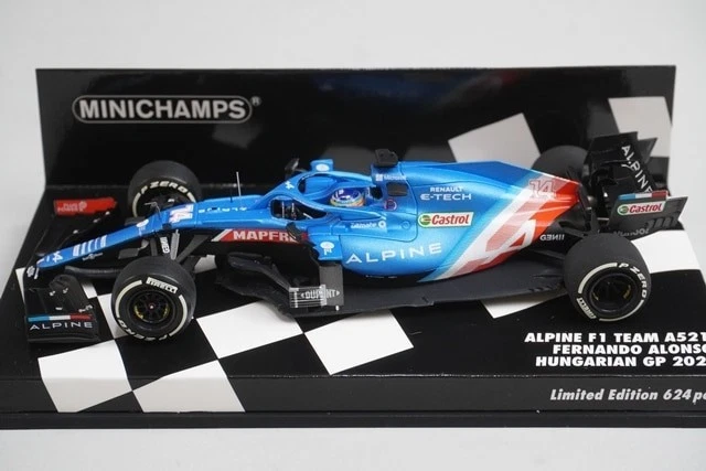 1:43 MINICHAMPS 417211214 Alpine A521 Hungarian GP 2021 #14 model car - Image 3 of 4