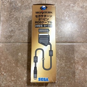 Sega Saturn Official OEM Authentic ARGB SCART Cable HSS-0109 CIB w/ BOX, Manual