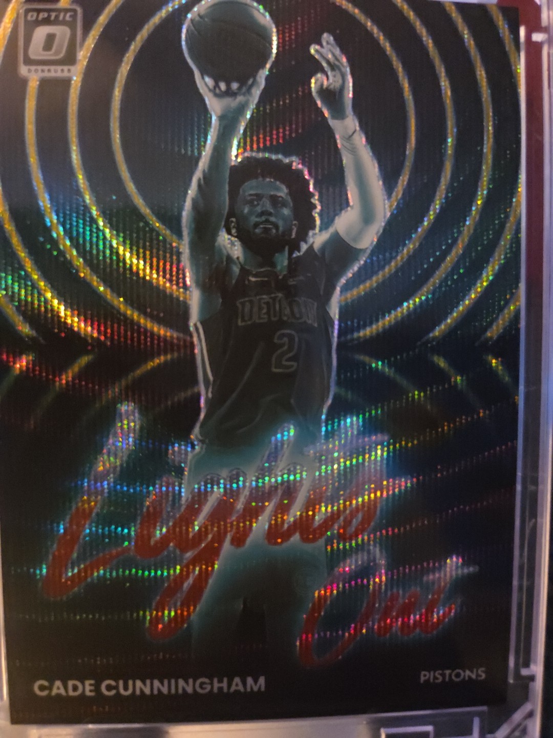 2022-23 Panini Donruss Optic - Lights Out Cade Cunningham #11 Red Prizm /99