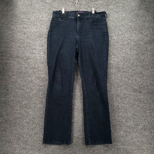 NYDJ Jeans Womens 14 Blue Straight Leg High Rise LiftxTuck Dark Wash Stretch