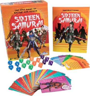 SIXTEEN SAMURAI the Epic Game of Battle & Honor (90 Cards & 16 Dice)