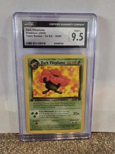 CGC 9.5 GEM MINT Dark Vileplume 1st Edition Team Rocket 30/82 Pokemon Non-Holo