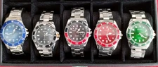 5 Men's Wrist Watches Stainless Steel Quartz Watch Lot Mens Closeout Deal Men