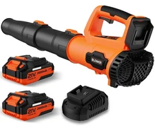 Leaf Blower, 21V Cordless Electric Blower with 2 2.0Ah Batteries and 1 Hour F...