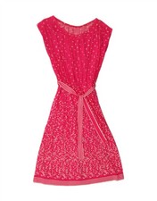 VINTAGE Womens Sleeveless Maxi Dress UK 12 Medium Pink Floral CH10