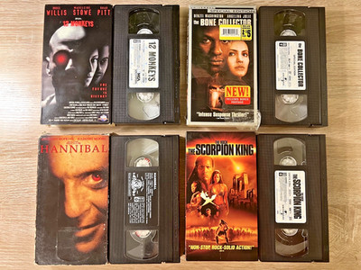 Hannibal The Bone Collector 12 Monkeys Scorpion King VHS Horror Sci-Fi Movie Lot