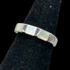 VTG Signed 925 Sterling Silver MOP Abalone inlay statement band ring size 7