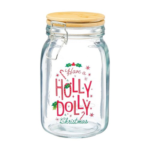 Dolly Parton Christmas 2025 Wood Clamp Jar, 50 oz. Dollar General, NEW - Picture 2 of 2