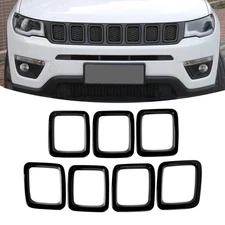 JeCar Grille Inserts ABS Grill Cover Exterior Accessories for Jeep Compass MP...