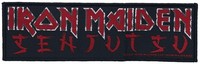 Iron Maiden Patch Senjutsu Cover Band Logo Official Black Woven One Size