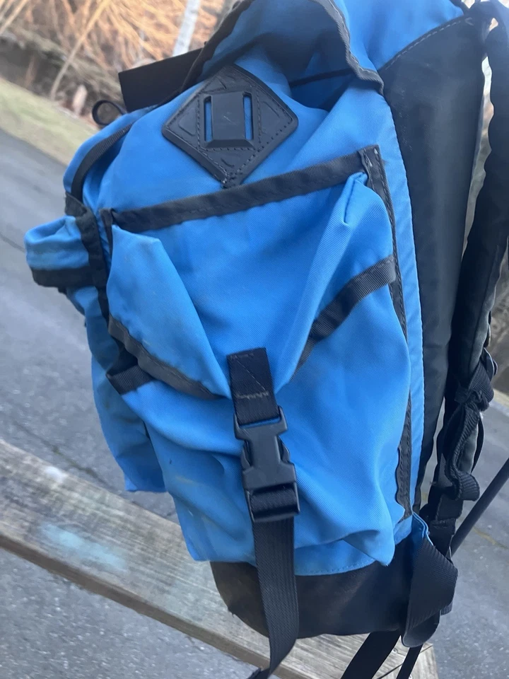 Vintage L.L. Mochila Bean Continental Mochila Azul Senderismo Camping Años 90 Foto 4 de 4