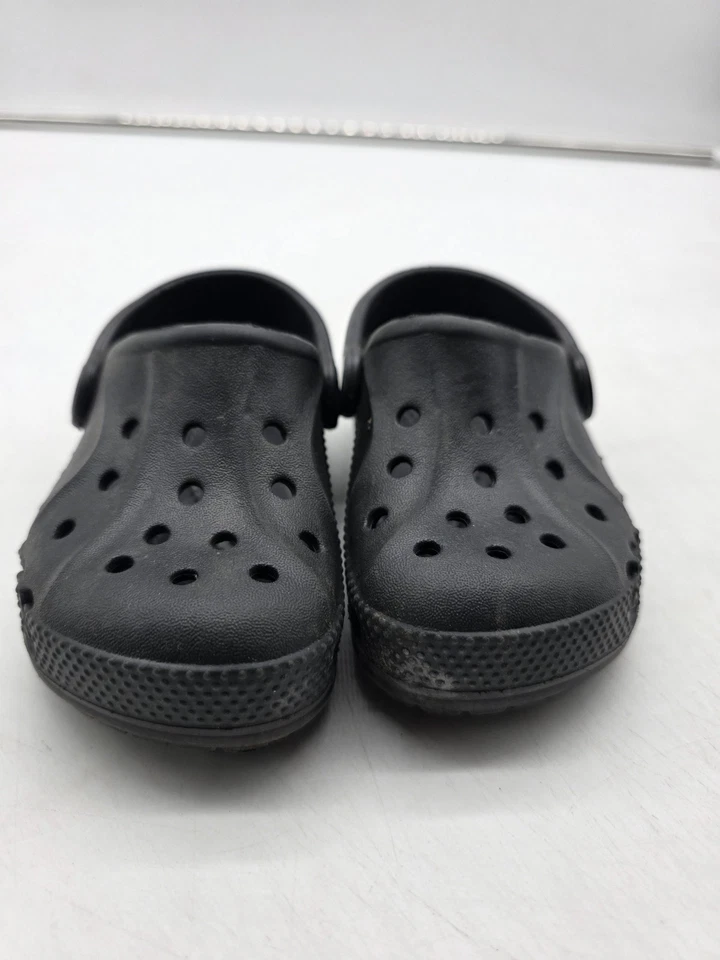 Crocs Shoes Toddler Size C7 Black Classic Clog Slip On Strap Comfort Beach - Image 2 of 4