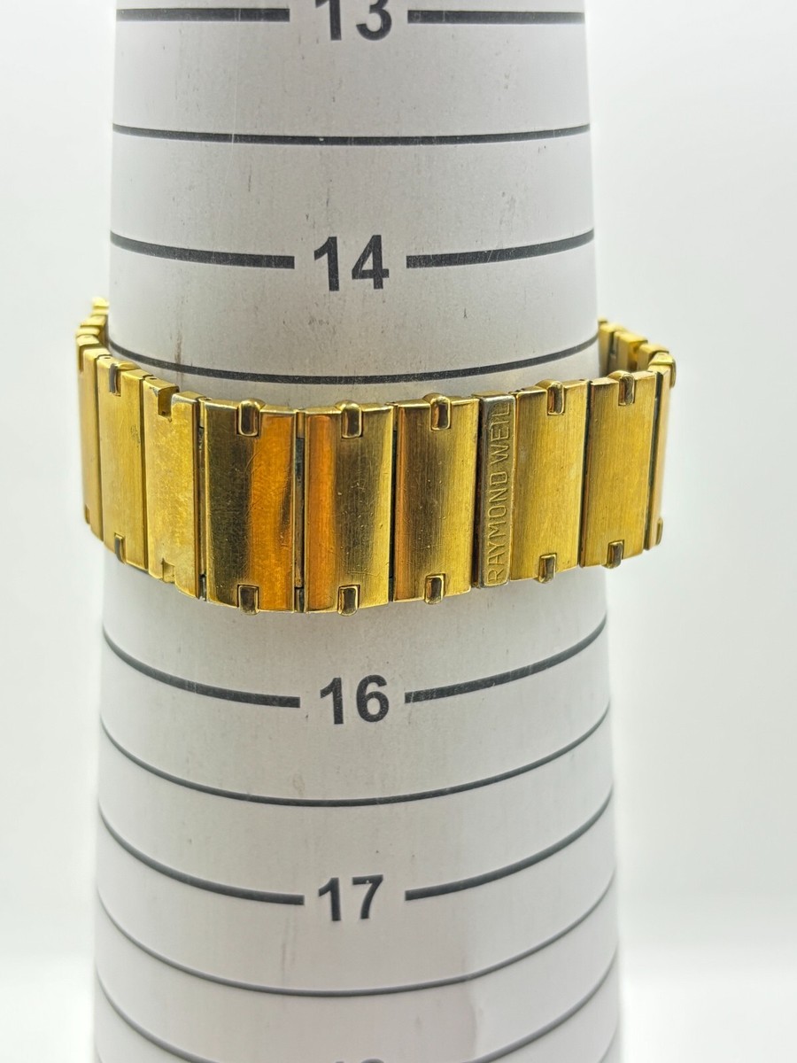 Exc+5] RAYMOND WEIL Coliseum 18K Gold QZ Watch Used Working