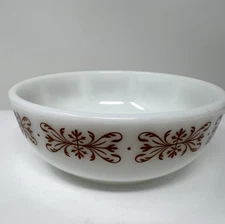 Vintage Pyrex Tableware by Corning Bowl 708 Copper Filigree 1  Retro