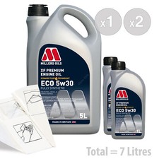 Car Engine Oil Service Kit / Pack 7 LITRES Millers XF Premium ECO 5W-30 7L