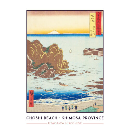 Shimosa Provincia Hiroshige Collezione Classica Giapponese Enorme Stampa Arte Da Murale 18X24 - Foto 1 di 5