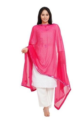 New Designer Women Girls Ethnic Party Wear Scarf Stole Chiffon Barfi Dupatta - Picture 4 of 54