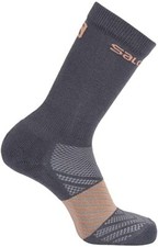 Salomon Standard Socks, Running XA JR Lt Grey/Papaya Punch 2 Pair Med Kids