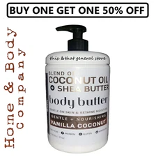 Bulk Discounts HOME & BODY CO BODY BUTTER VANILLA +COCONUT With Shea Butter 31oz