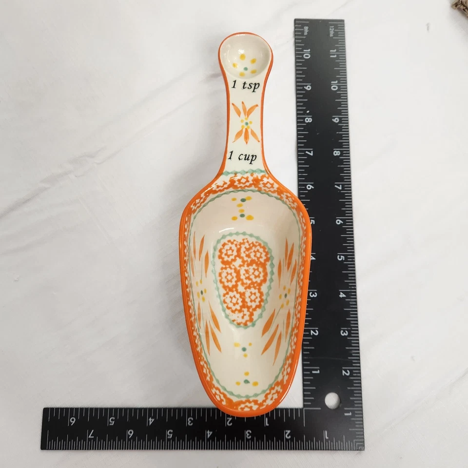 Temptations Old World Tangerine Measuring Cups Spoons Nesting Set of 4 Orange - Image 4 of 4