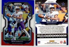 Ben DiNucci 2020 Prizm Red White & Blue #337 James Madison Cowboys Saints RC