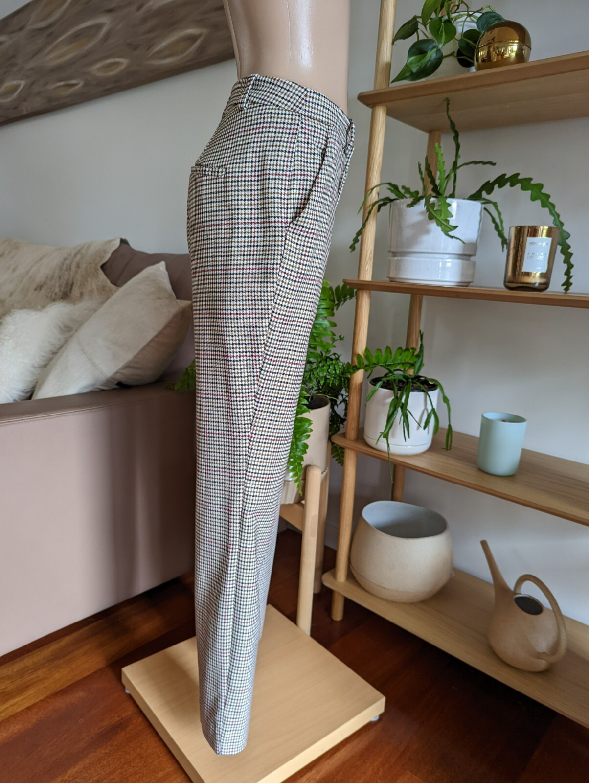 Zara Basic houndstooth single breasted Blazer and… - image 6