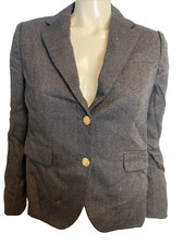 J. Crew Dark Charcoal Gray 2 Button Lined Blazer 6P