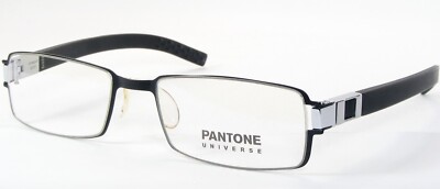 PANTONE UNIVERSE PTM040 EC01 M803 BLACK /SILVER EYEGLASSES GLASSES 52-18-138mm