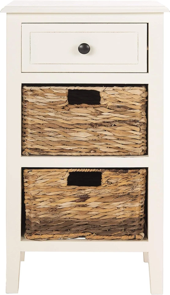 Cajón Everly Colección Hogar, Vintage Blanco 1 Cajón 2 Cestas Desmontables Laterales Foto 3 de 4