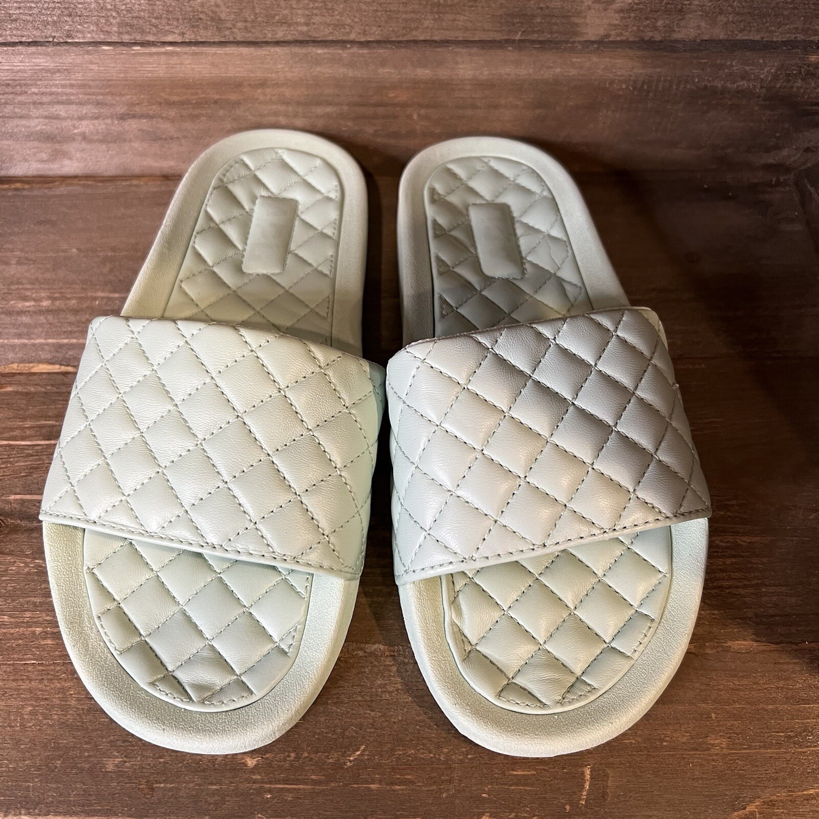 Scarpe sandali slide donna APL Lusso verde chiaro come nuovi taglia 5 M nuovi senza scatola