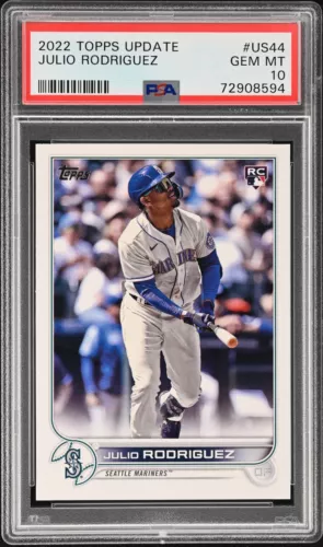 2022 TOPPS UPDATE #US44 JULIO RODRIGUEZ ROOKIE RC PSA 10