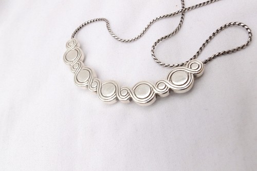 Brighton Infinity Silver Glass Pearl Crystal Collar Necklace - Picture 7 of 8