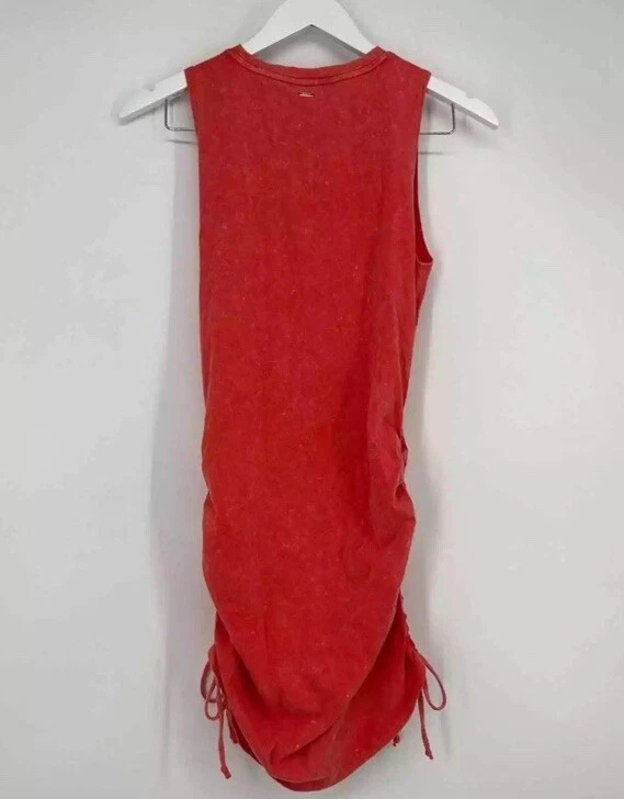 UNDERCOVER Abito da serbatoio Victoria's Secret ROSA arancione arricciato laterale piccolo nuovo con etichette