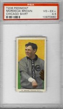 1909-11 T206 Piedmont 350, 25 - Mordecai BROWN (Chicago Shirt) - PSA 4.5+++ HOF