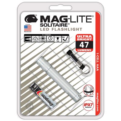 Maglite Solitaire LED 1-Cell AAA Flashlight Silver