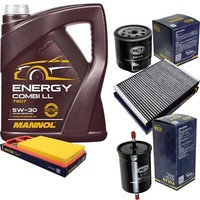 Sct Inspektionspaket 5L Mannol Energy Combi Ll 5W-30 FüR Seat Leon 1.6 16V 1.4