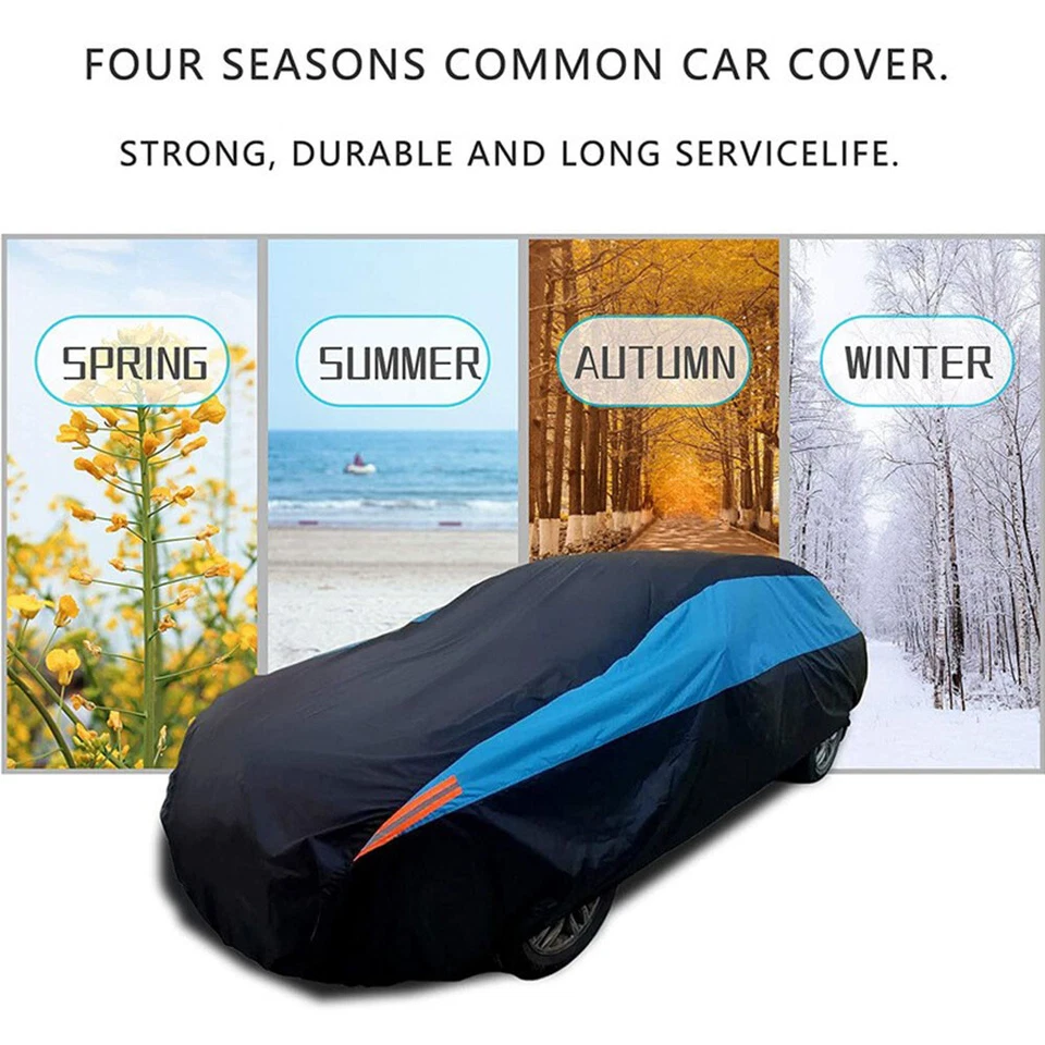 Full Sedan Car Cover Waterproof All Weather Protection  Rain Dust UV Resistant - Image 3 of 4