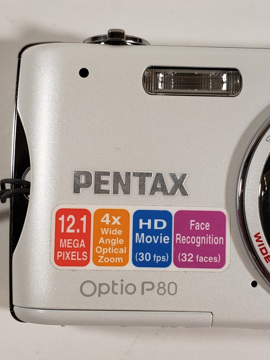 Pentax Optio P80 12.1MP White Digital Camera [Untested] For