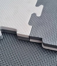20mm JIGSAW MATS Premium HD Martial Arts  1m2 Grey/Black Karate Yoga Exercise