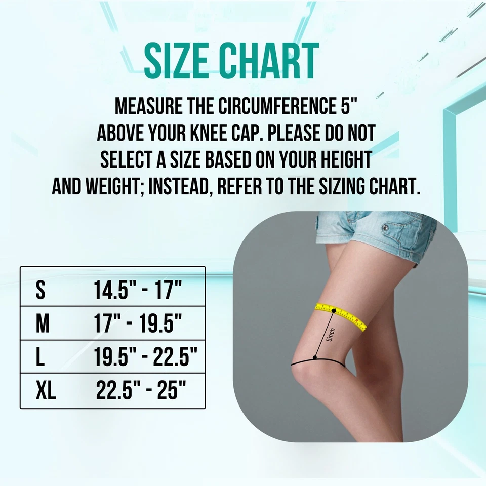 ▶2 PACK Compression KNEE BRACE for Knee Pain Relief, Men & Women, ACL, Arthritis - Image 4 of 4