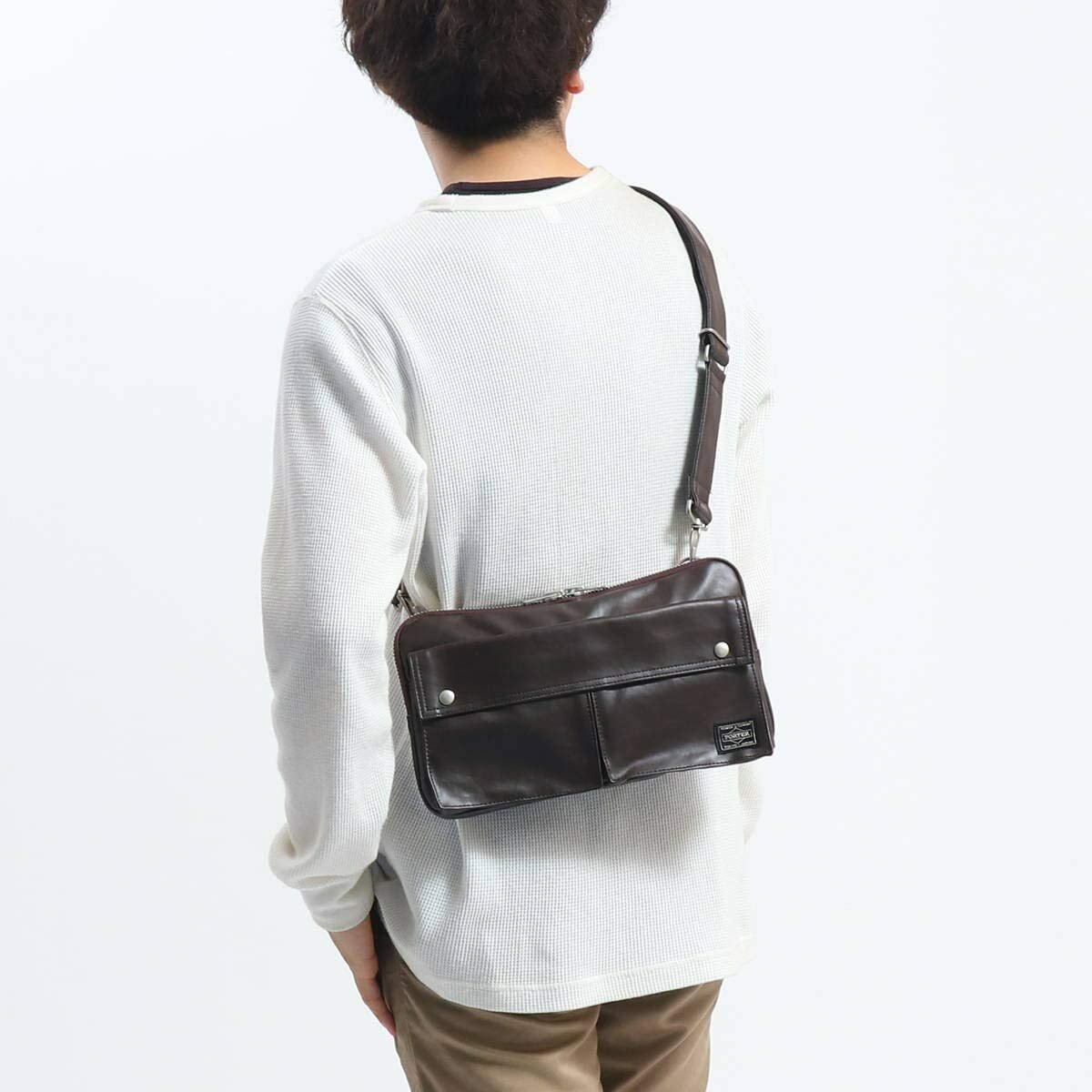 Yoshida Bag PORTER FREE STYLE 2way SHOULDER BAG Brown 707 Yoshida Bag PORTER FREE STYLE 2way SHOULDER BAG Brown 707
