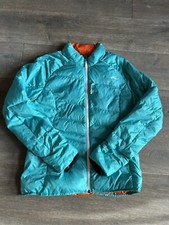Kjus Premium Down Jacket Womens Sz 38 Euc Aqua Orange Full Zip