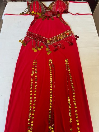 Egyptian Sexy belly dance costume, handmade beaded belly dance dress, بدلة رقص - Imagen 2 de 55
