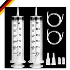 2Pcs Große Spritze 300 ml Grosse Spritze 300ml mit Schlauch Einlaufspritze Ec...