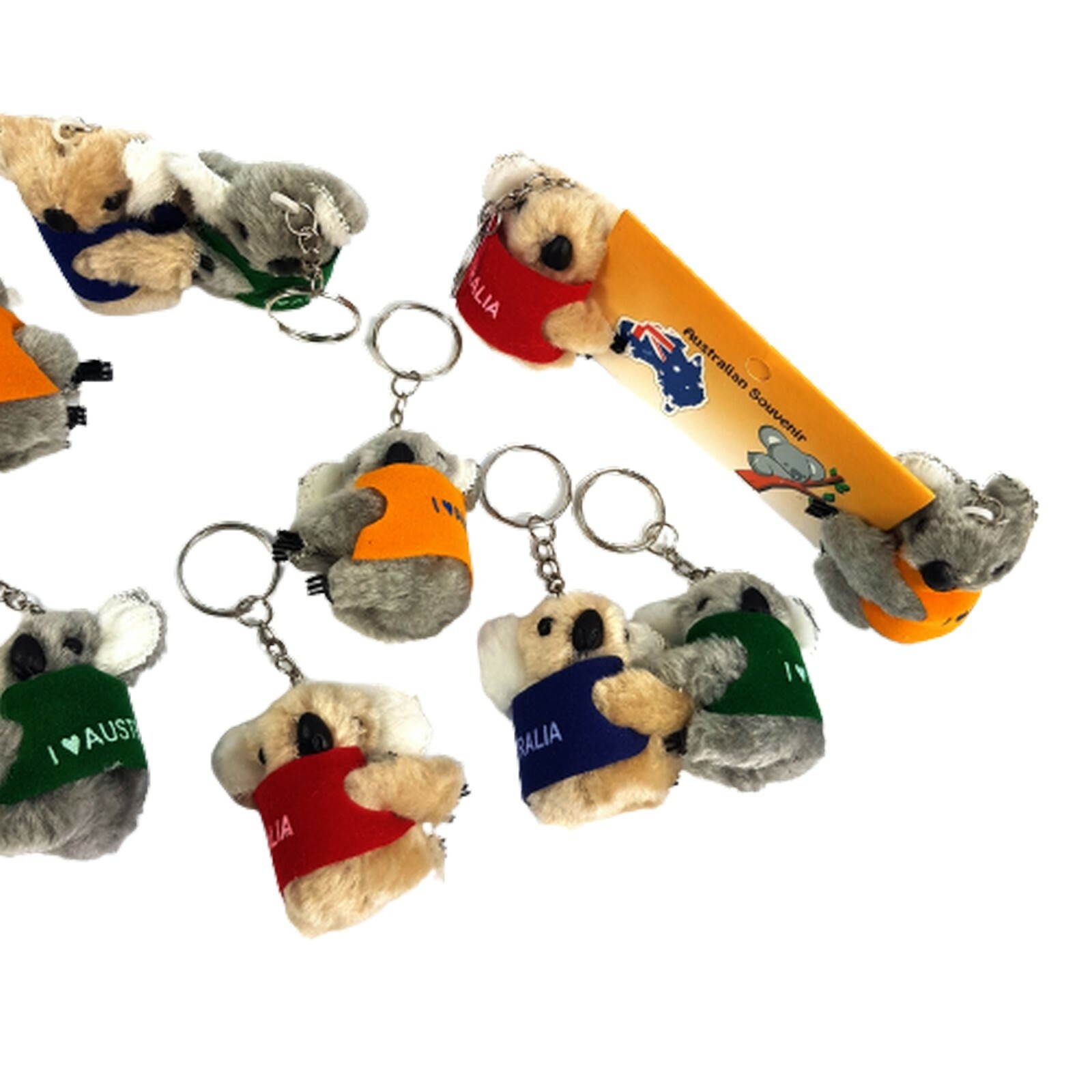 36 Australian Souvenir Keyrings Australia Plush Koala Clip On Key Ring