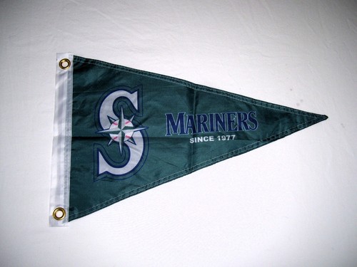 SEATTLE MARINERS 12" x 20" FLAG **Double-Sided** - Picture 2 of 4